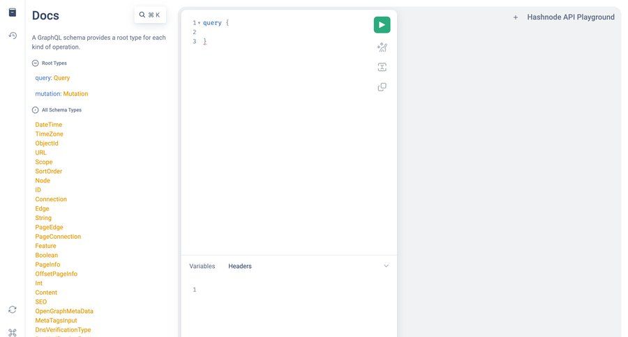 Hashnode
			developers section documentation doc documentation docs timezone selector version control ui page example