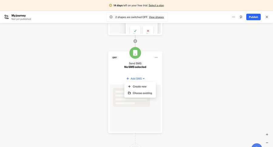 Ortto
			 workflow automation workflow builder workflow creation modal interaction marketing automation drag and drop customer communication workflow steps bulk import bulk delete bulk edit bulk archive create communication menu ui page example
