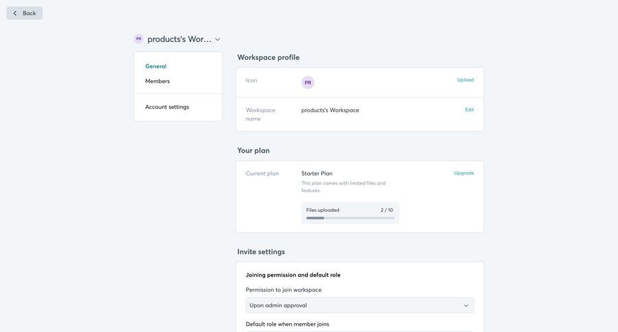 Lottie
			 settings team collaboration sidebar navigation user management account management form hierarchical content account setup workspace settings progress indicator workspace management account settings user role security menu progress bar enterprise settings ui page example