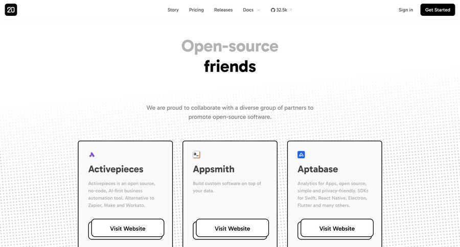 Twenty
				collection ui page example