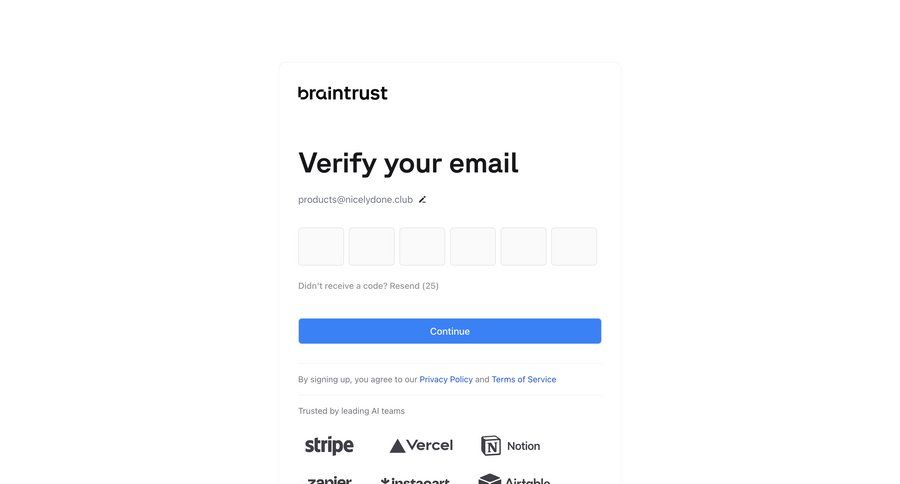 Braintrust
				signup page example