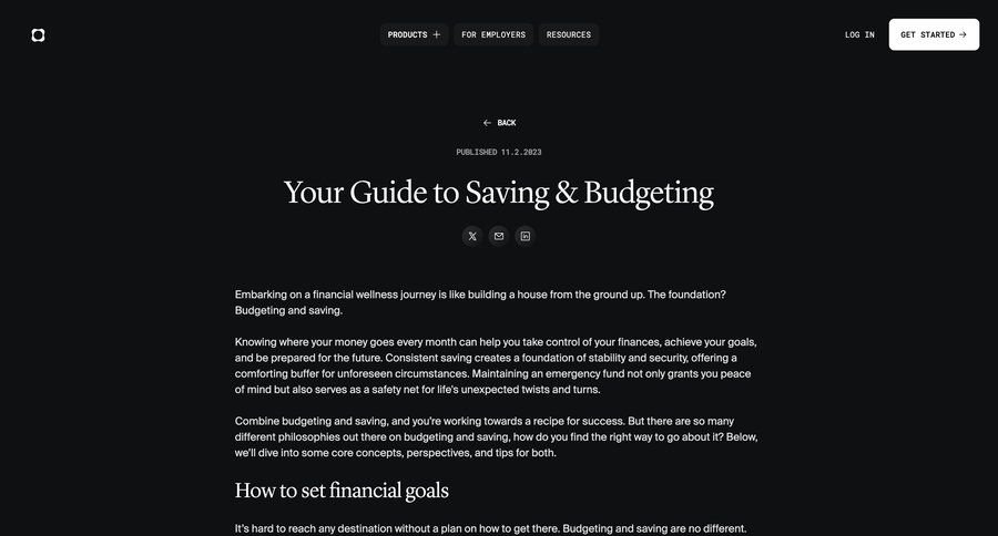 Origin Financial
				article ui page example