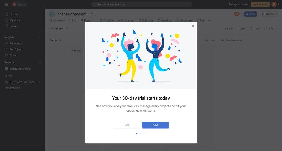 Asana
			              ux ui design