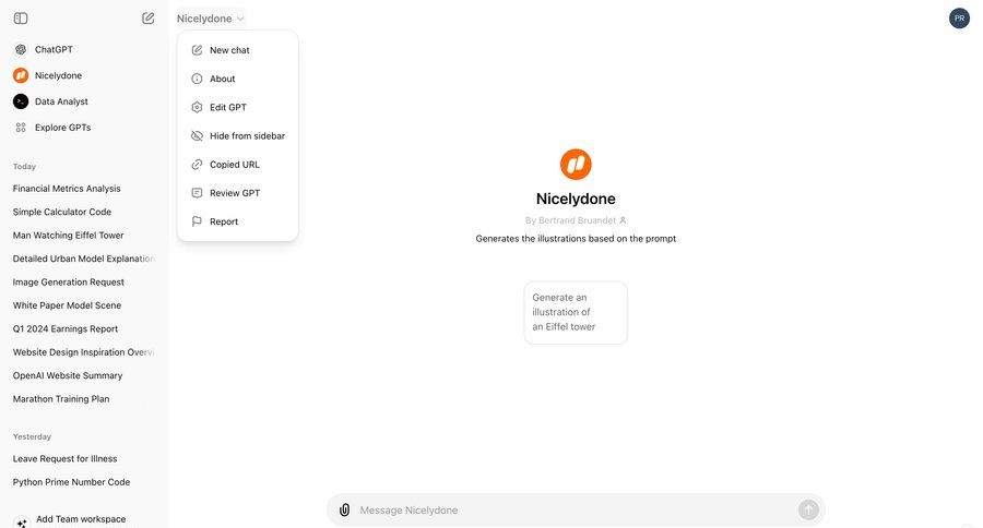ChatGPT
			detail page popover workspace settings sidebar navigation sidebar user profile chat menu trainings chat interface edit mode ui page example