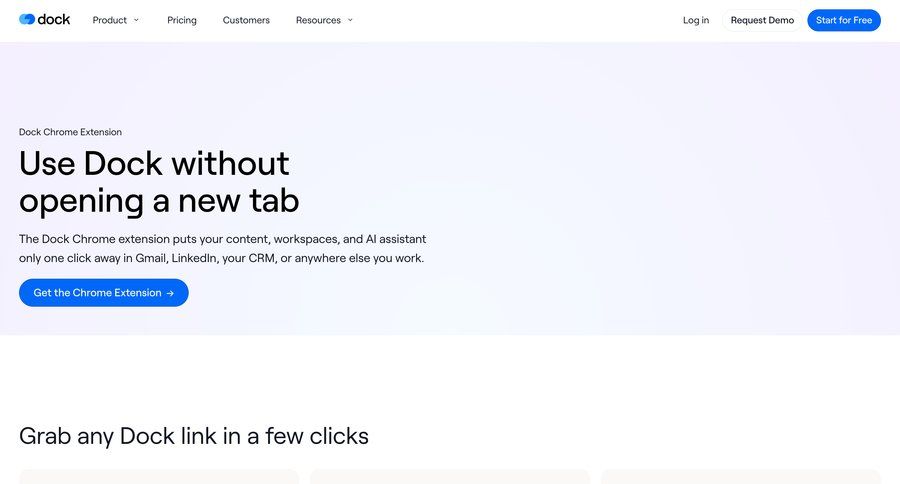 Dock
			 chrome extension ui page example