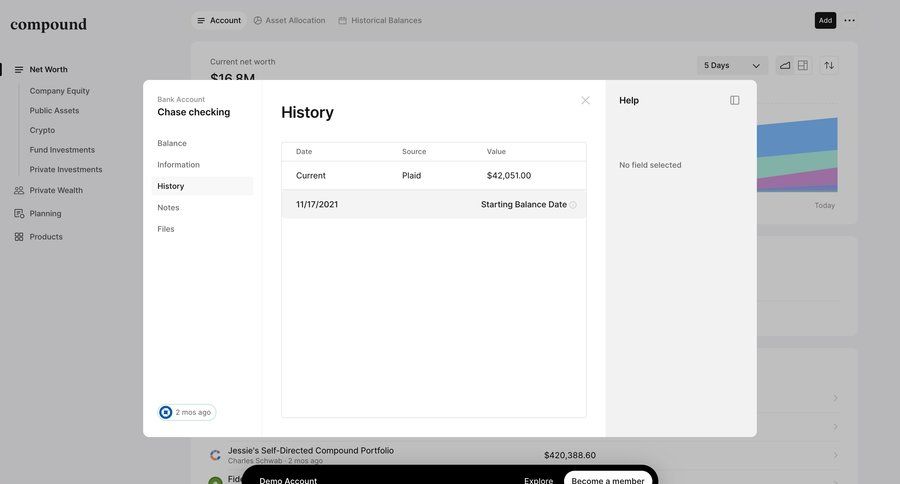 Compound
				modal & popover page example