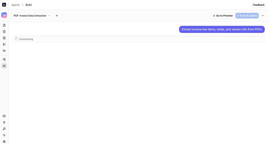 Llamaindex
			 conversational interface ui page example