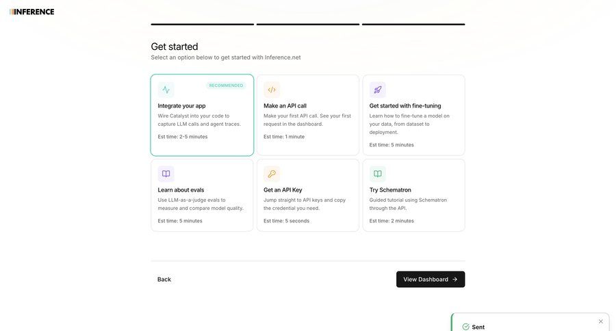 Inference
			onboarding collection information state getting started ui page example