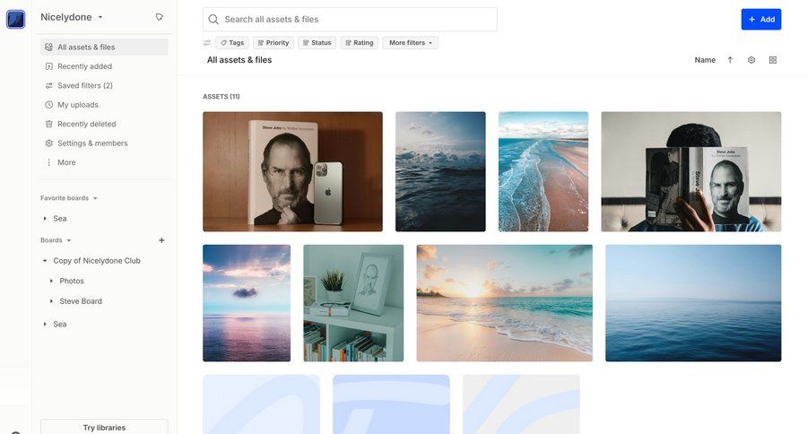 Air
			 dashboard sidebar navigation grid design file management full-screen layout sidebar search bar ui page example