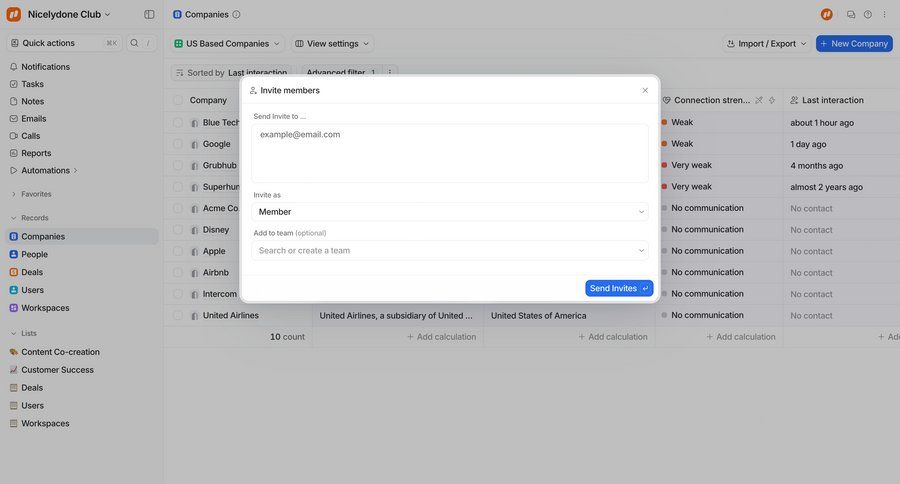 Attio
			 collaboration account management form team management ui page example