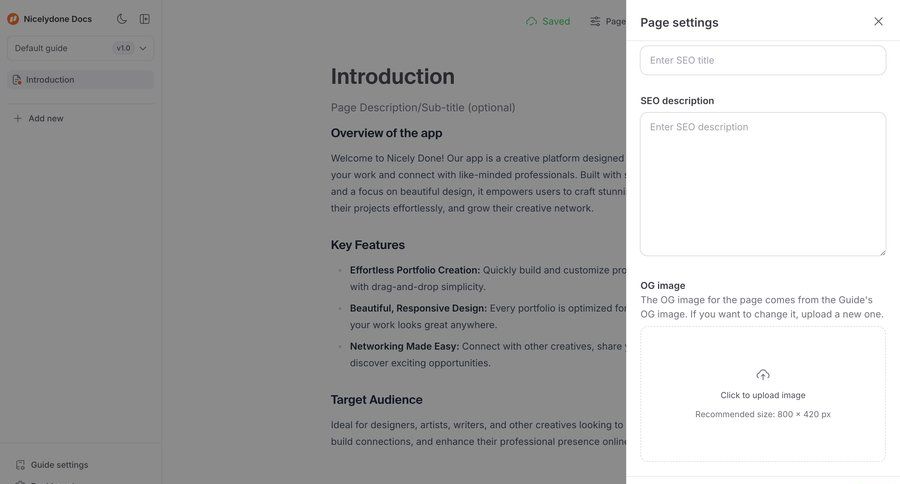Hashnode
			 content management configuration settings sidebar navigation form file upload upload image save changes drag & drop sidebar doc documentation docs ui page example