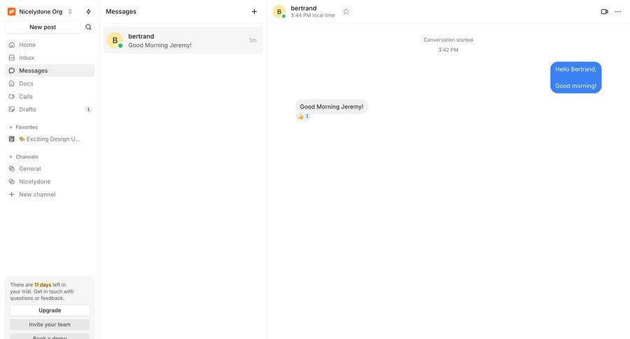Campsite
			 collaboration sidebar navigation project collaboration split view sidebar message communication chat messages chat interface conversational ui page example