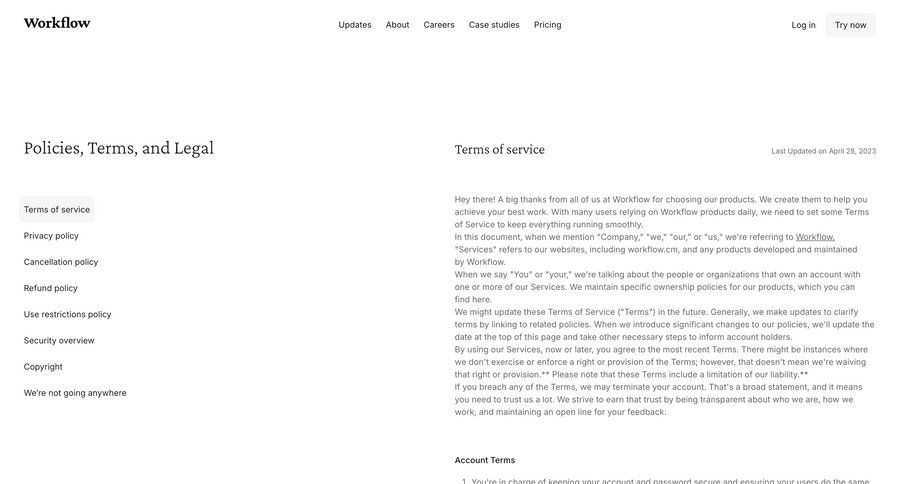 Workflow
				legal ui page example