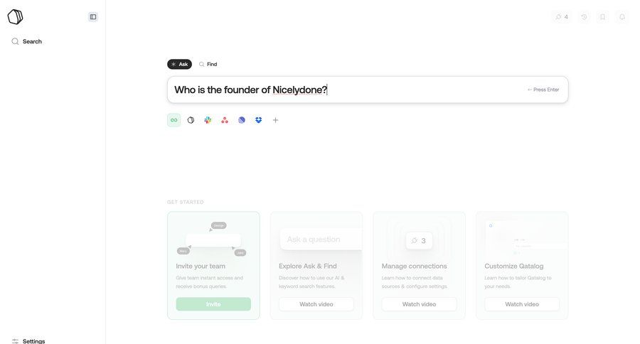 Qatalog
			 data management team collaboration dashboard artificial intelligence grid onboarding sidebar setup on boarding menu desktop modern cards ui search bar ui page example