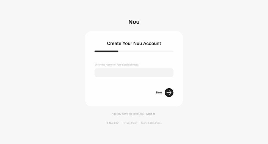 Nuu
				signup page example
