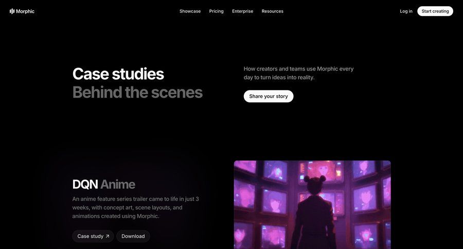 Morphic
			 case studies customer stories ui page example