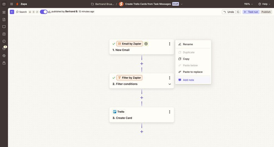 Zapier
			 configuration grid workflow automation editor workflow management workflow builder workflow creation integration management workflow configuration workflow screen workflow editor create menu duplicate ui page example