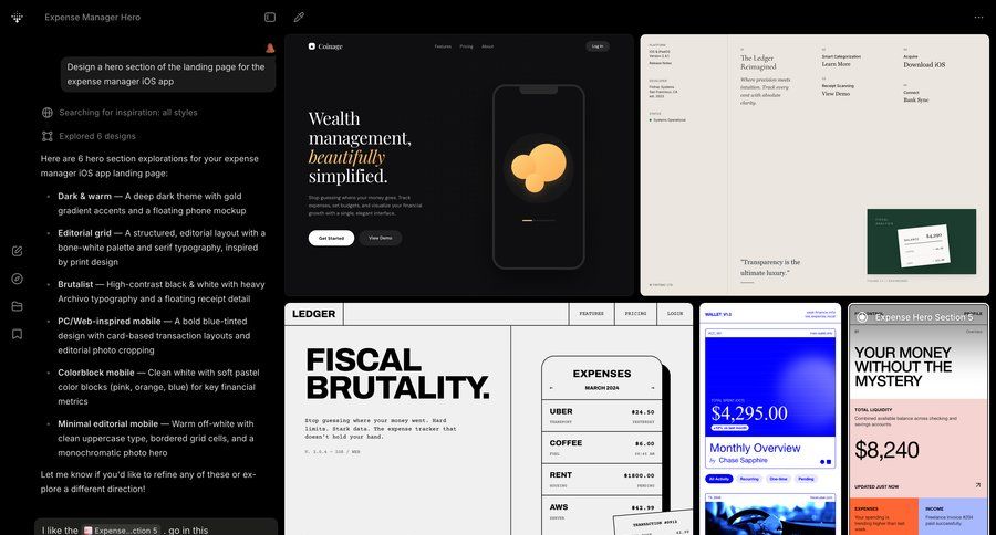 Variant
				collection ui page example