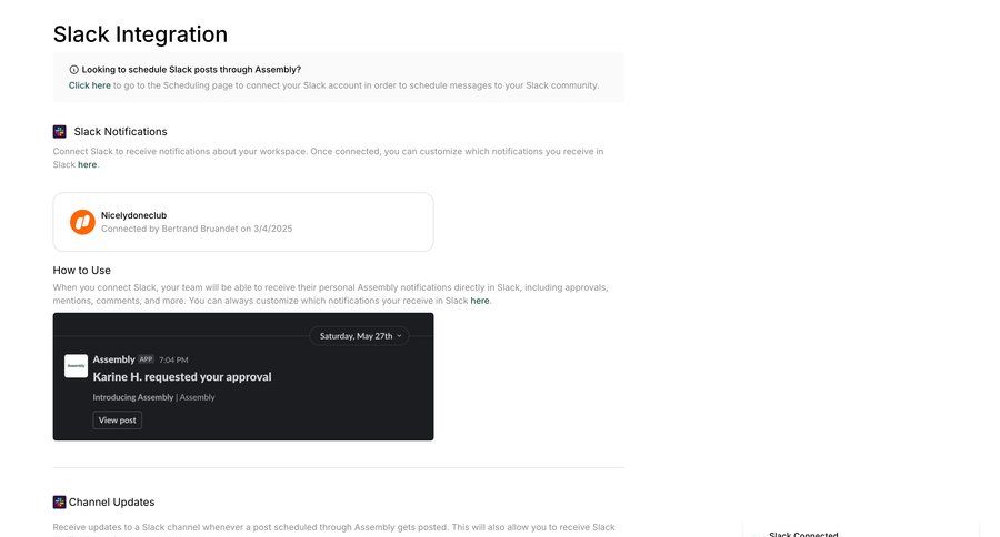 Assembly
			 configuration settings project management onboarding customize notification management integration setup message parameters integration toast notification order tracking notification settings ui page example