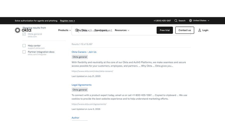 Okta
				list ui page example
