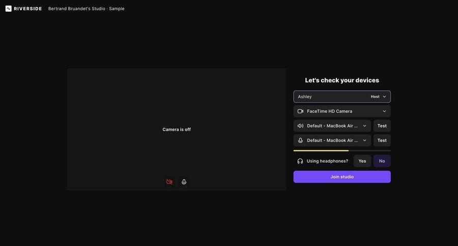 Riverside
				settings ui page example