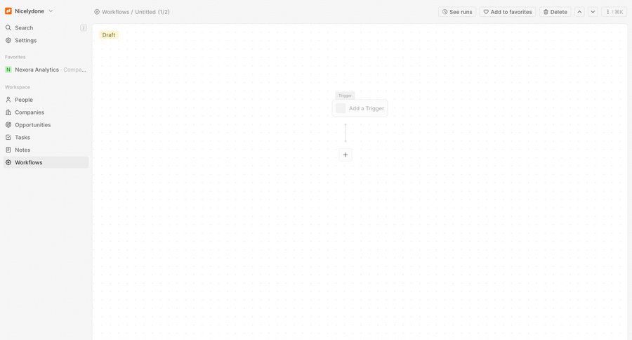 Twenty
			 grid workflow automation editor workflow automation workflow creation workflow screen workflow editor sidebar create menu ui page example