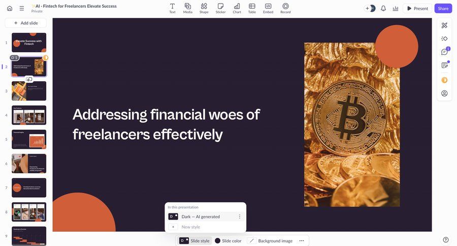 Pitch
			 sidebar navigation editor fintech dark theme radio group sidebar menu interactive map modern ui page example
