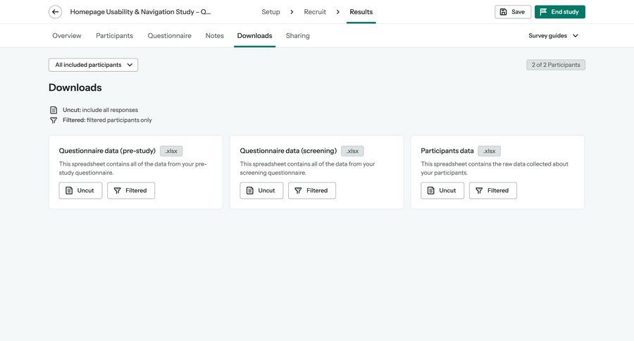 Optimal
			 data export ui page example