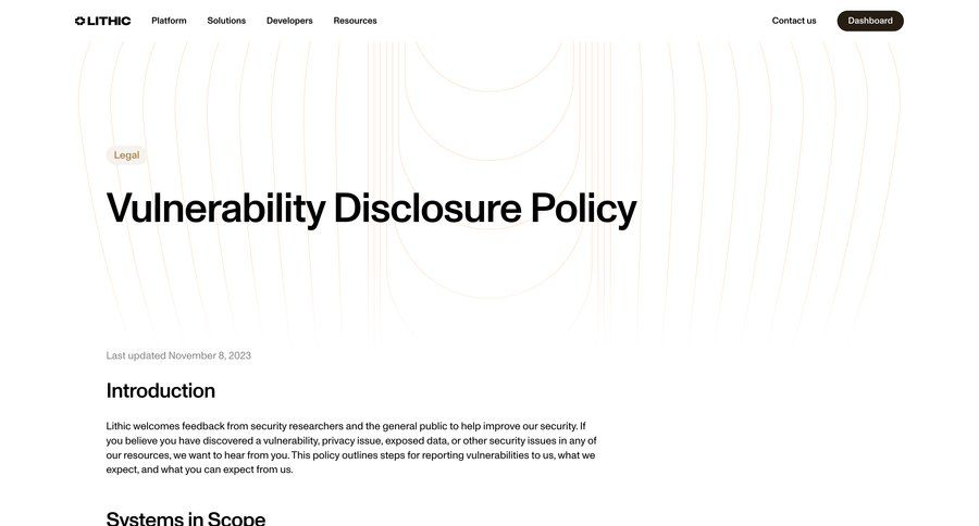 Lithic
				article ui page example