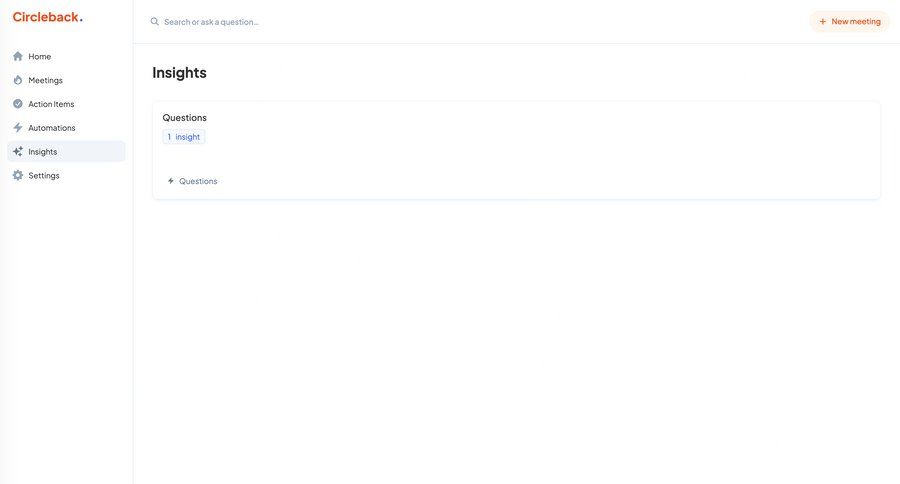Circleback
			 dashboard sidebar navigation menu analytics ui page example