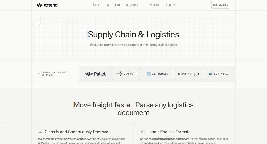 Extend
			product page feature enterprise b2b saas ui page example
