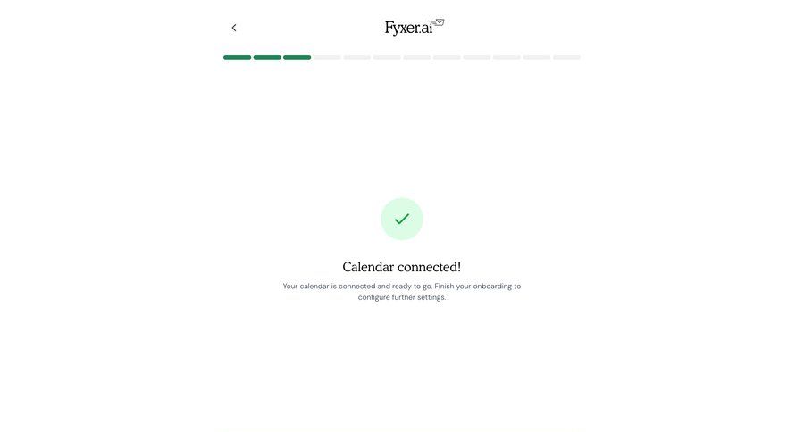 Fyxer
				onboarding ui page example