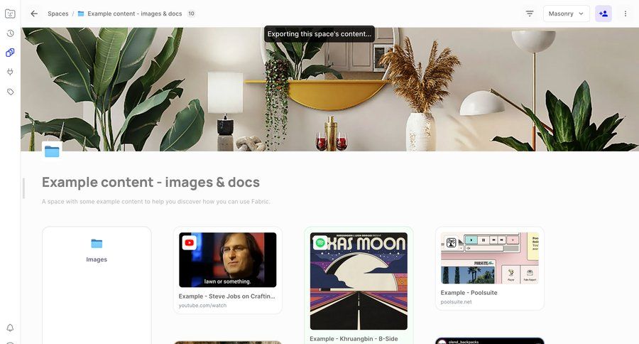 Fabric
				list ui page example