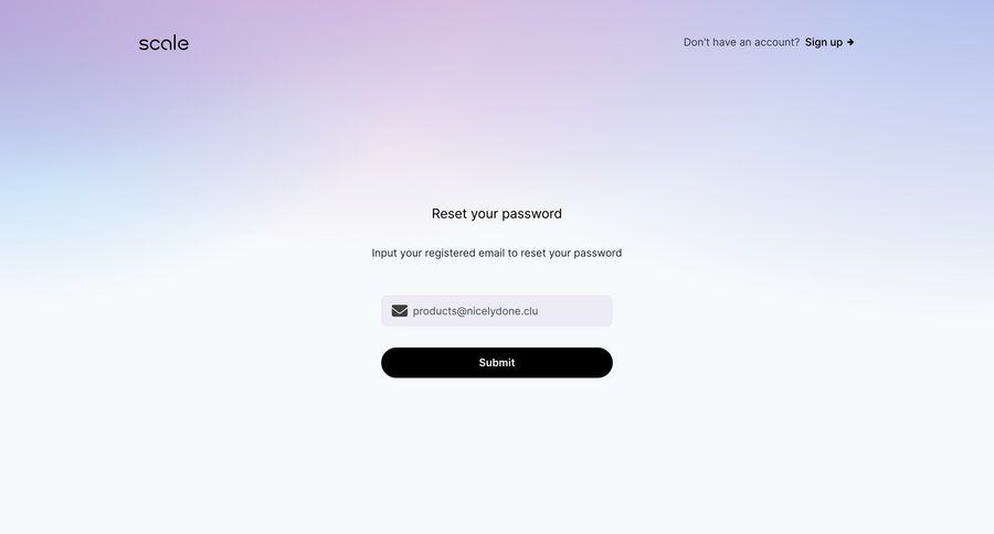 Scale
			 form authentication full-screen layout security ui page example