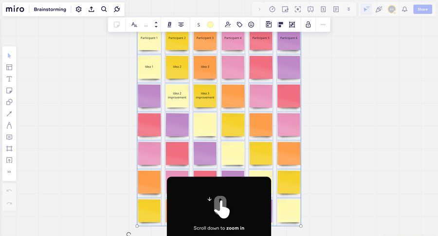 Miro
			 collaboration project management grid whiteboard ui page example