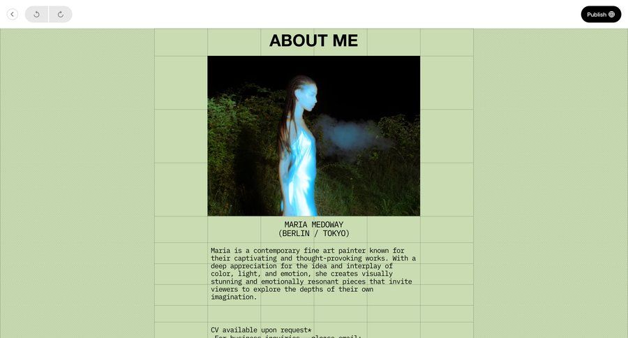 Universe
				profile ui page example