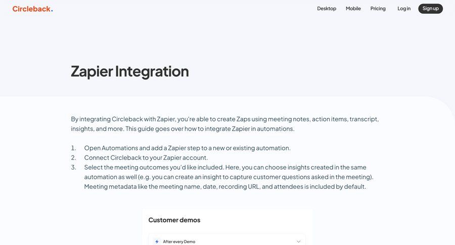 Circleback
				form ui page example