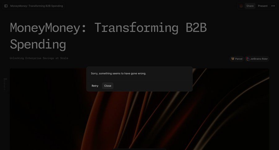 Chronicle
			error state retry ui page example