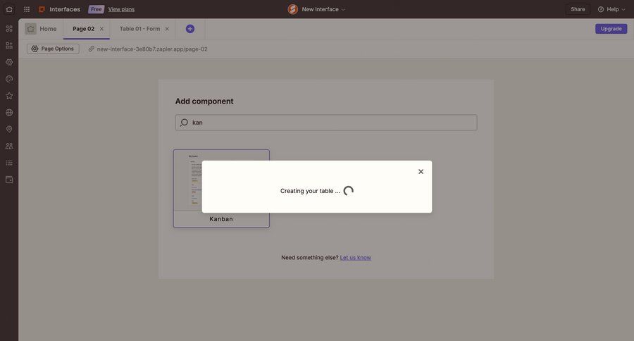 Zapier
			 collaboration configuration dashboard onboarding form kanban board create search results ui page example