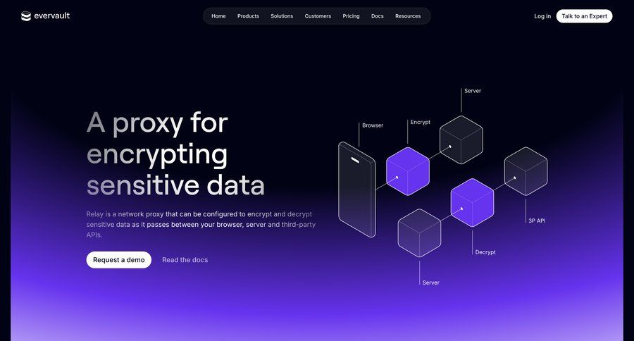 Evervault
			product page developers section dashboard layouts version control ui page example