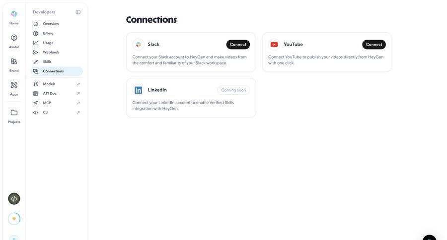 HeyGen
			 api integrations ui page example