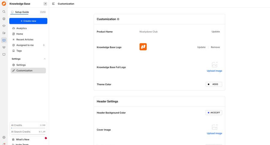 FeatureOS
			 configuration settings grid form design customize upload image color selection sidebar ui page example