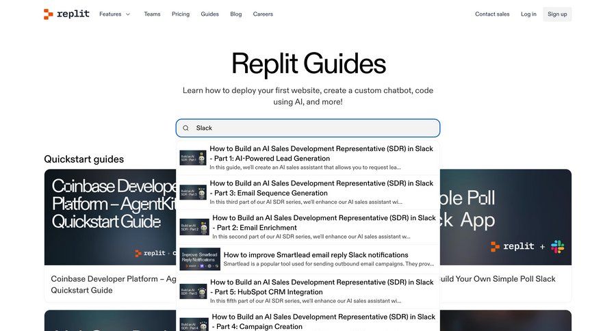Replit
			 deploy call transcript guide alternatives campaign creation transcript ui page example