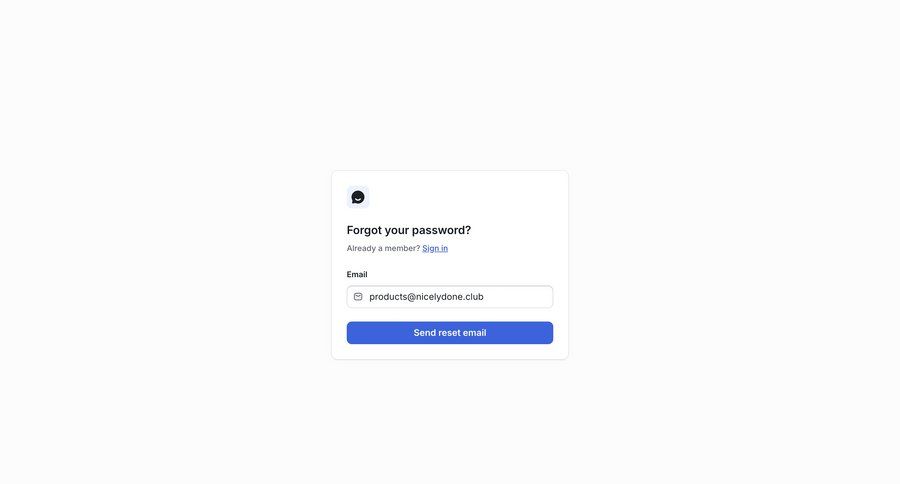 UserJot
			password reset form account settings account management form authentication ui page example
