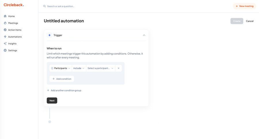 Circleback
			 workflow form automation conditional logic sidebar create ui page example