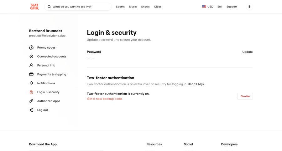 SeatGeek
			         ux ui design