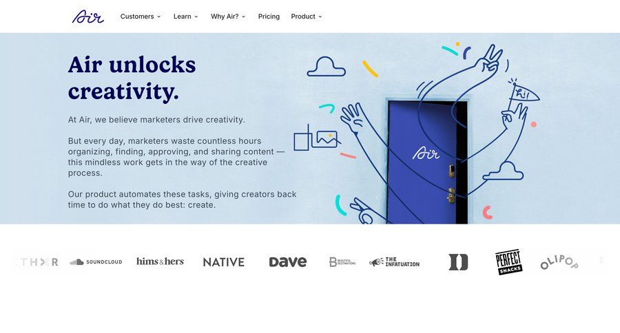 Air
				about & company mission ui page example