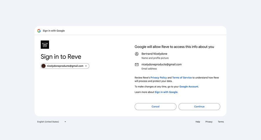 Reve
				signin ui page example