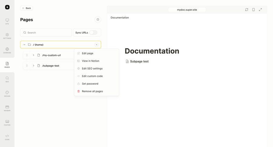 Super
			 content management settings delete split screen content management system sidebar menu ui page example