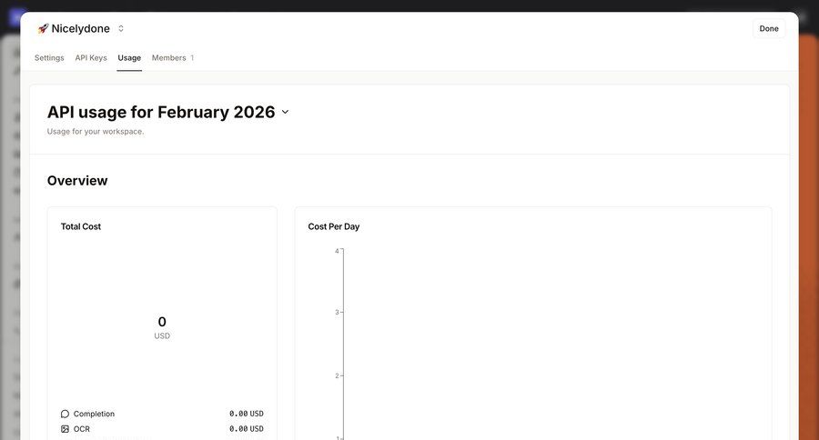 Mistral
				settings ui page example